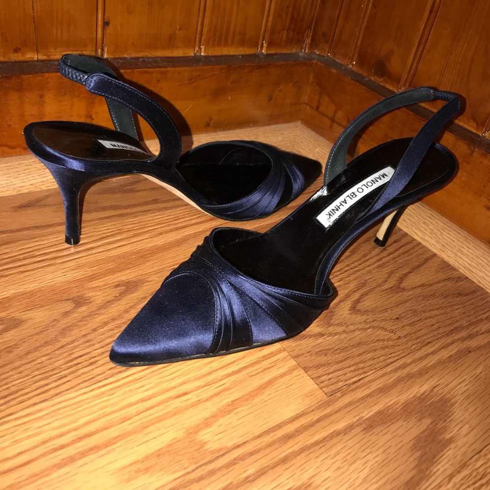 Manolo Blahnik Navy Heels